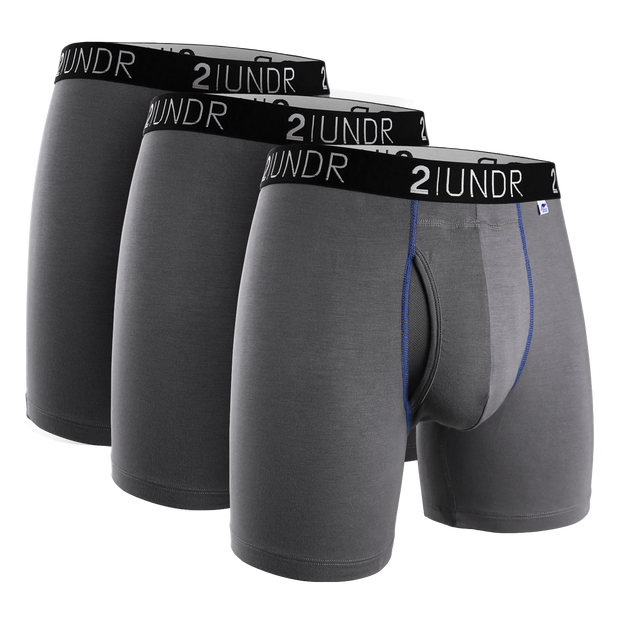 Swing Shift Boxer Brief 3 Pack Boxset - Grey/Grey/Grey