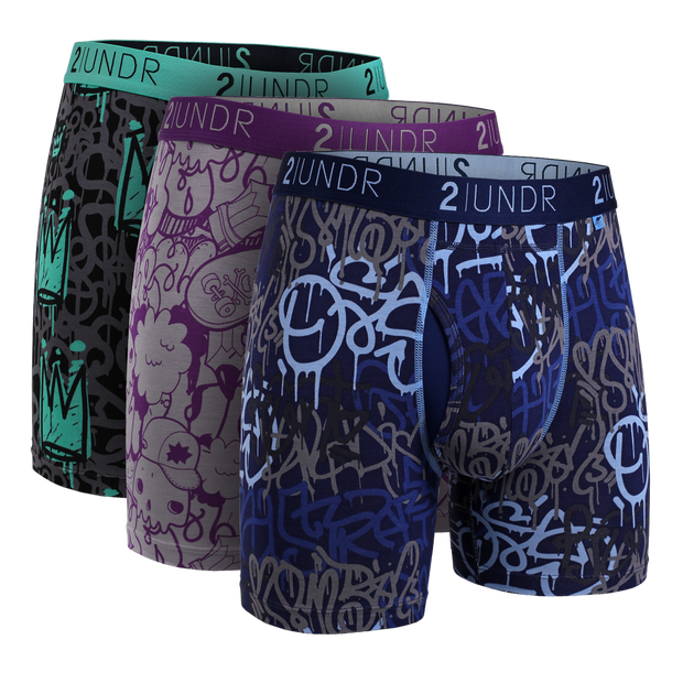 Swing Shift Boxer Brief 3 Pack Boxset - Crowns-Skulls-Drips