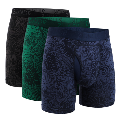 Swing Shift 6" Boxer Brief - 3 Pack Boxset - C Blue/C Black/C Green