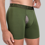 Swing Shift 6" Boxer Brief - Army Green