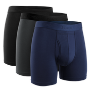 Day Shift 6" Boxer Brief - Black/Grey/Navy - 3 Pack Boxset