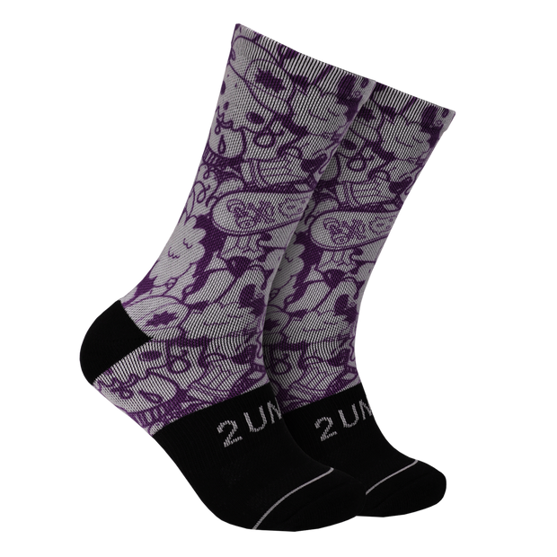 Flex Printed Crew Sock - Skulled