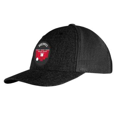 Snap Back Mesh Solid Patch Hat - Brolympics