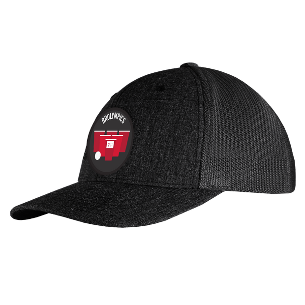 Snap Back Mesh Solid Patch Hat - Brolympics