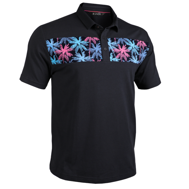 Short Sleeve Polo - Magnum IP - Black/Palmsy