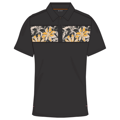 Short Sleeve Polo - The Pacino Polo - Black/Flip King