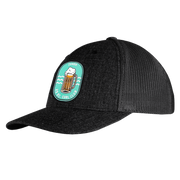 Snap Back Mesh Solid Patch Hat - 20oz Curl Club