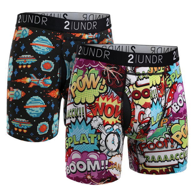 Swing Shift Boxer Brief 2 Pack - Galactica - Boom Time