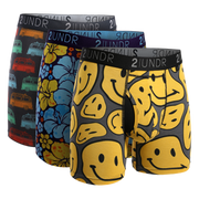 Swing Shift Boxer Brief 3 Pack Boxset  - Surf Bus - Flower - Smiley