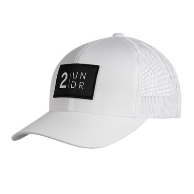 Snap Back Mesh Solid Hat - White