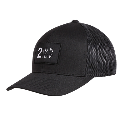 Snap Back Mesh Solid Hat - Black