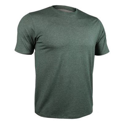 Luxury Crew Tee - Heathered Forest Green