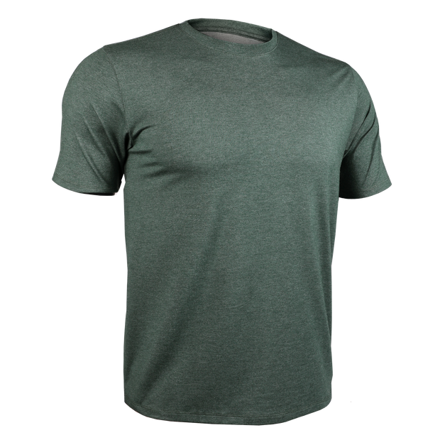 Luxury Crew Tee - Heathered Forest Green