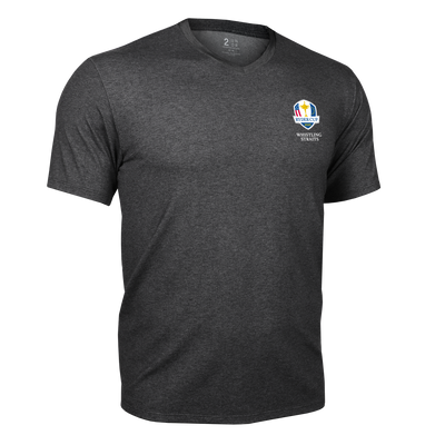Ryder Cup V Neck Tee - Charcoal